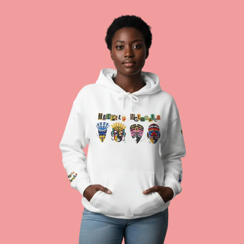 Ethnic Streetwear Unisex Heavy Blend, Hand-Drawn Tribal Music Art, Daily Wear Printify