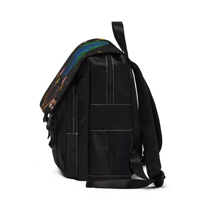 Colorful Earth-Themed Unisex Casual Shoulder Backpack - Perfect for Adventurers