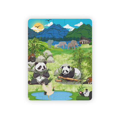 Panda Zoo Scene Puzzle — 30-Piece Kids' Jigsaw (Preschool Animal Puzzle)