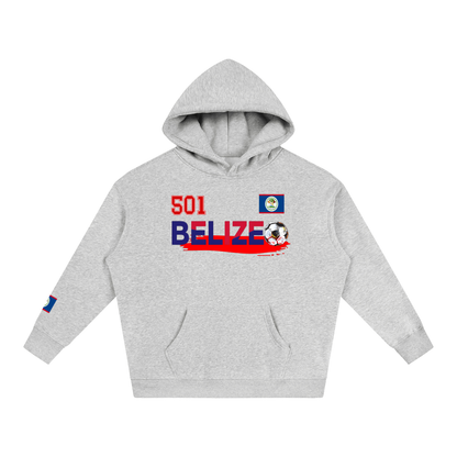 Belize Flag Themed Graphic Unisex Oversize Fleeced Hoodie