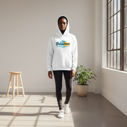 Bahamas Flag Themed Graphic Oversize Fleeced Unisex Hoodie