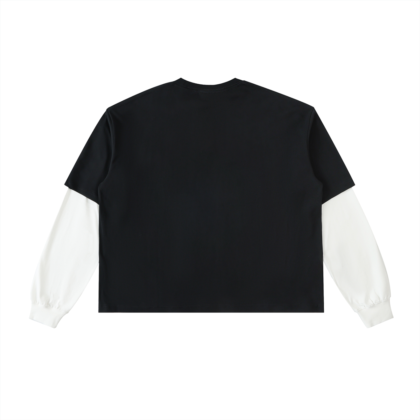 Graphic Alien Art Unisex Layered Contrast Sleeve Cotton T-Shirt