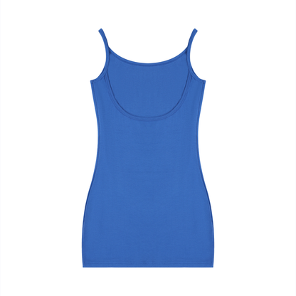 Haiti Flag Themed Women's Solid Tight Sleeveless Dress