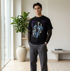 Gothic Raven Art Graphic Unisex Sunfade Layer T-Shirt