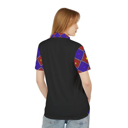 Accent Geometric African Wax Print Polo Shirt