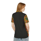All Over Kente Pattern Polo Shirt — Unisex African Print Short Sleeve Polo
