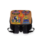 Afro Music Guitar Cartoon Backpack, Handcrafted Unisex Shoulder Bag, School Book Bag Printify