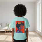 Crowned Black Woman Art Graphic T-Shirt, Afrocentric Women's Boxy Tee Printify