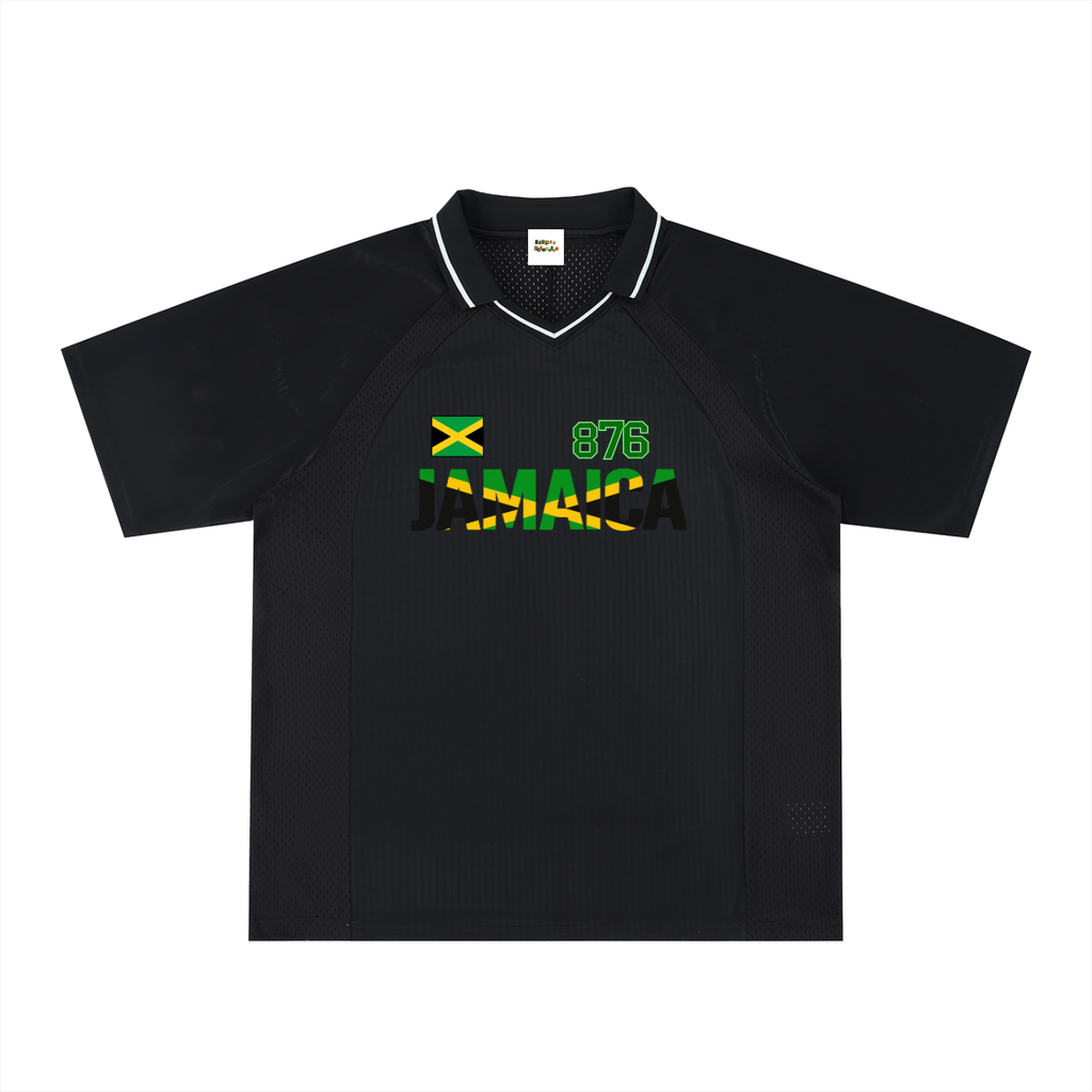 Jamaican Pride Themed Graphic V-Neck Unisex Soccer Jersey