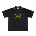 Jamaican Pride Themed Graphic V-Neck Unisex Soccer Jersey