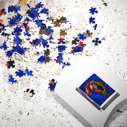 Artistic African Abstract Landscape Puzzle - Unique Design, Multiple Sizes