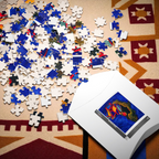 Artistic African Abstract Landscape Puzzle - Unique Design, Multiple Sizes Printify