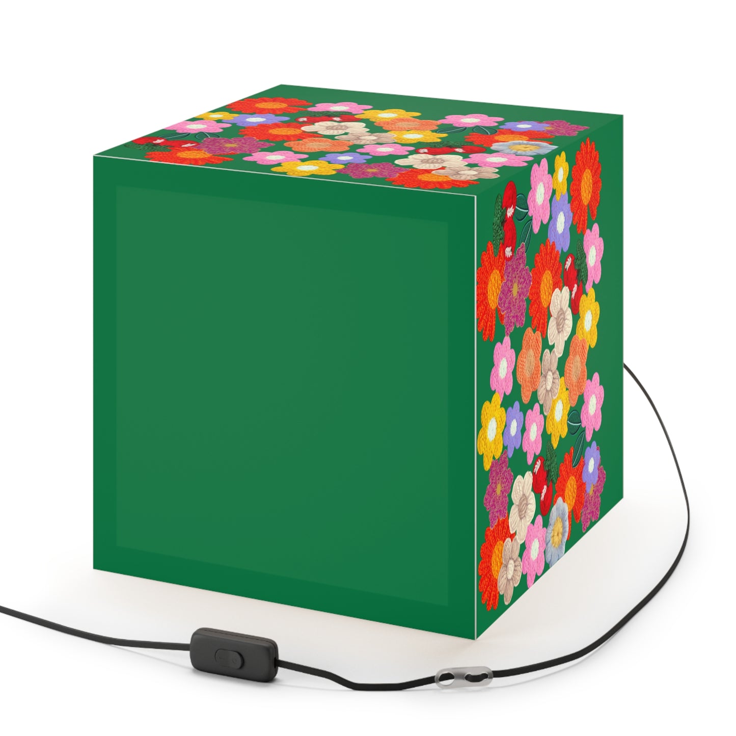 Floral Cube Lamp — Colorful Daisy Light Cube for Bedroom & Nursery