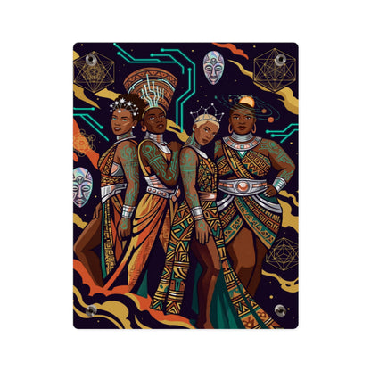 Afro-Futurism Queens Wall Art (Bold Black Women Illustration), Acrylic Wall Art