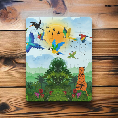 Colorful Jungle Adventure Puzzle for Kids – 30 Pieces – Fun Learning Activity