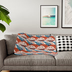 Sherpa Blanket, Asia Inspired Cozy Design Printify