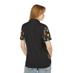 Safari Mask & Gecko Polo Shirt — Tropical Tribal Print Polo