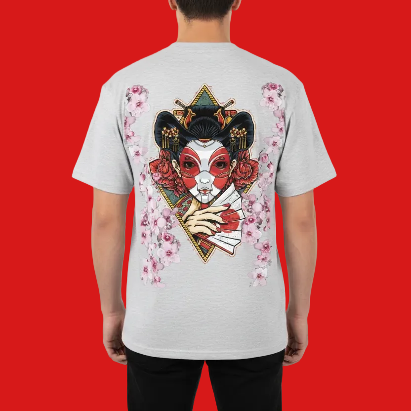 Geisha Geometric Graphic Essential Cotton Unisex T-Shirt