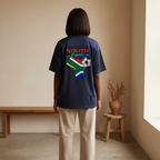 South African Flag-Themed Graphic Mesh V-Neck Unisex Soccer Jersey