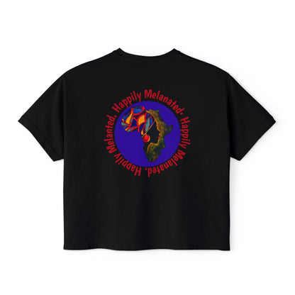 Women's Afrocentric Art Graphic Oversized Boxy T-shirt