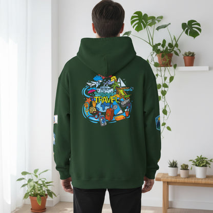 Travel Enthusiast Unisex Hoodie, Vacation Mode Travel Lover Pullover