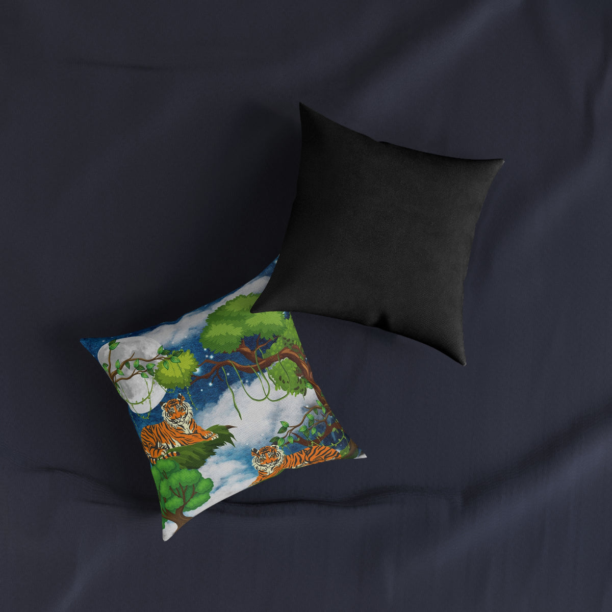 Cozy Tiger Jungle Square Pillow - Perfect for Nature Lovers Printify