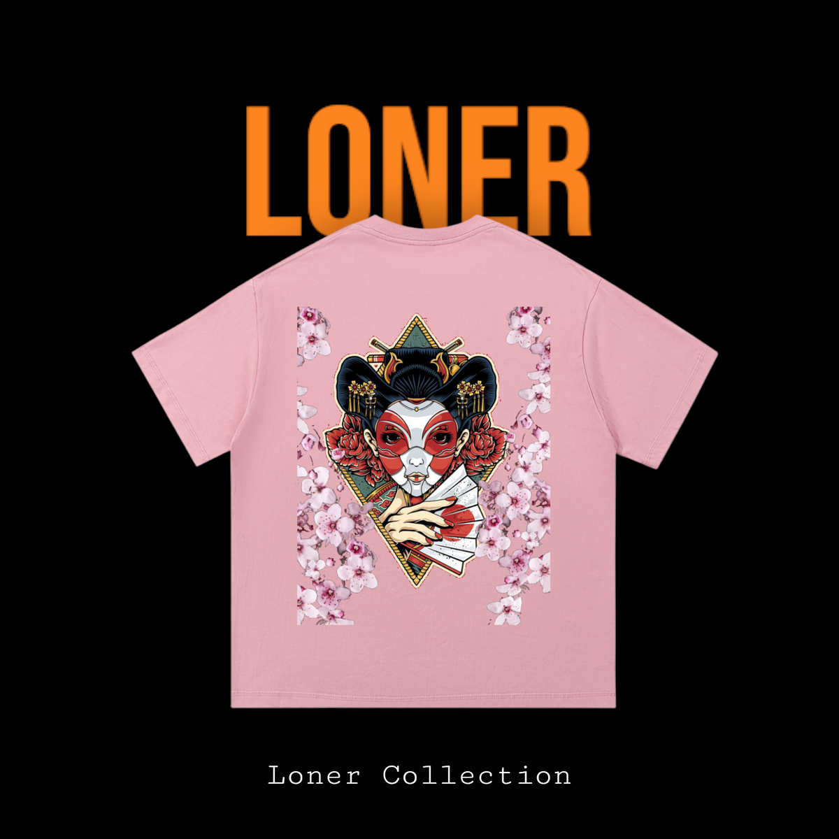 Geisha Geometric Graphic Essential Cotton Unisex T-Shirt ODMPOD