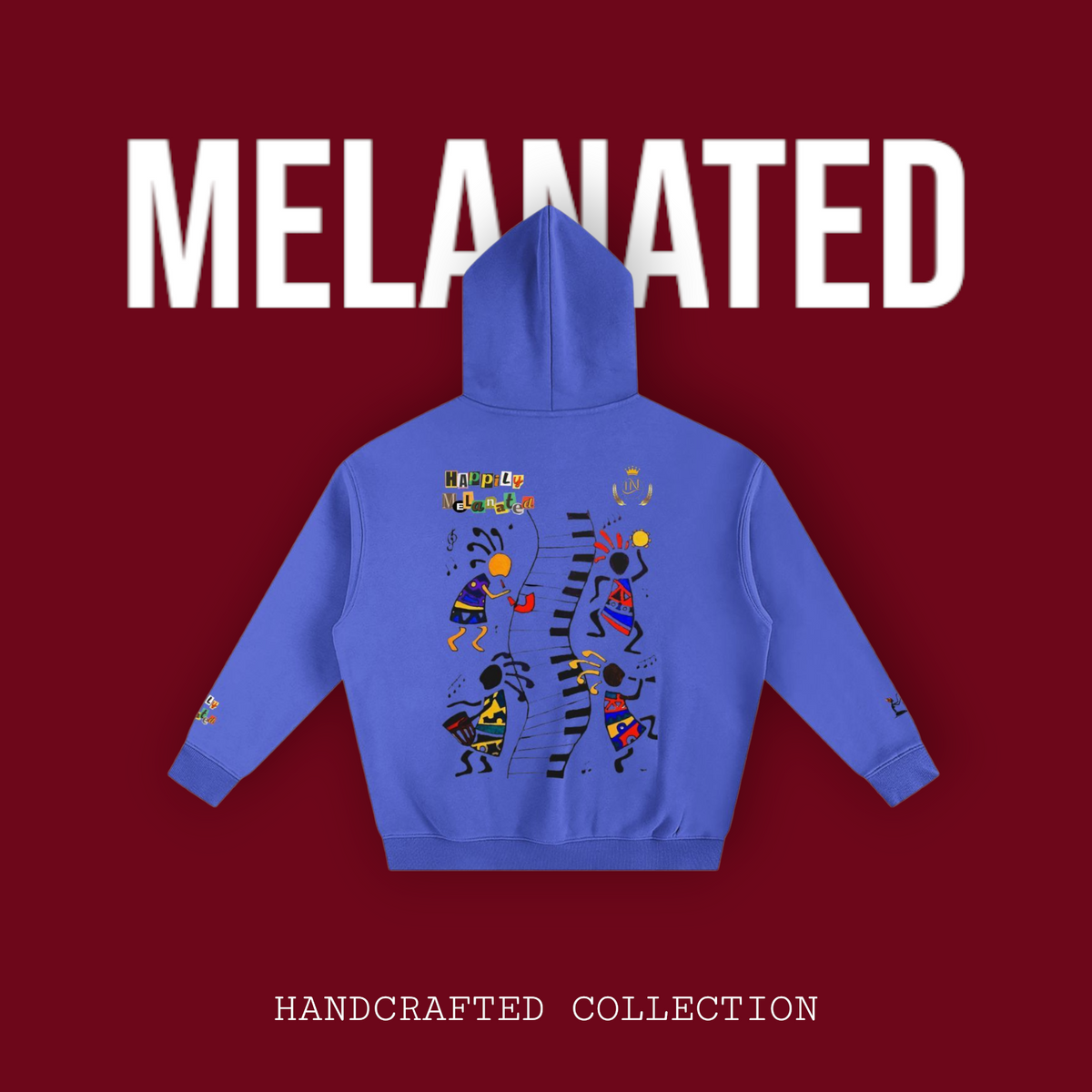 Afro Music Cartoon Unisex Oversize Fleeced Hoodie ODMPOD