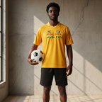 Bolivia Flag Themed Unisex Striped V-Neck Soccer Jersey
