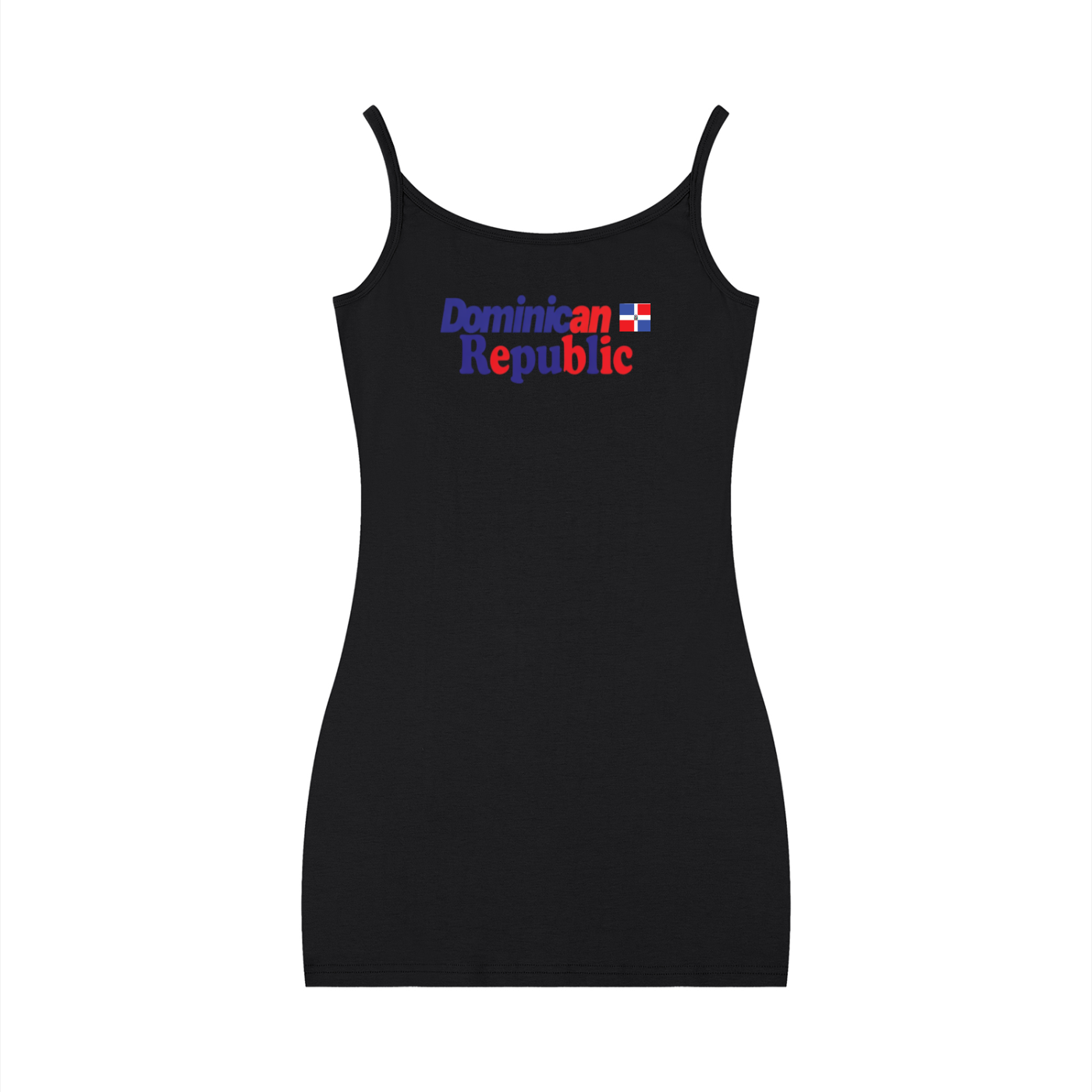 Dominican Republic Flag Themed Women's Solid Tight Sleeveless Dress