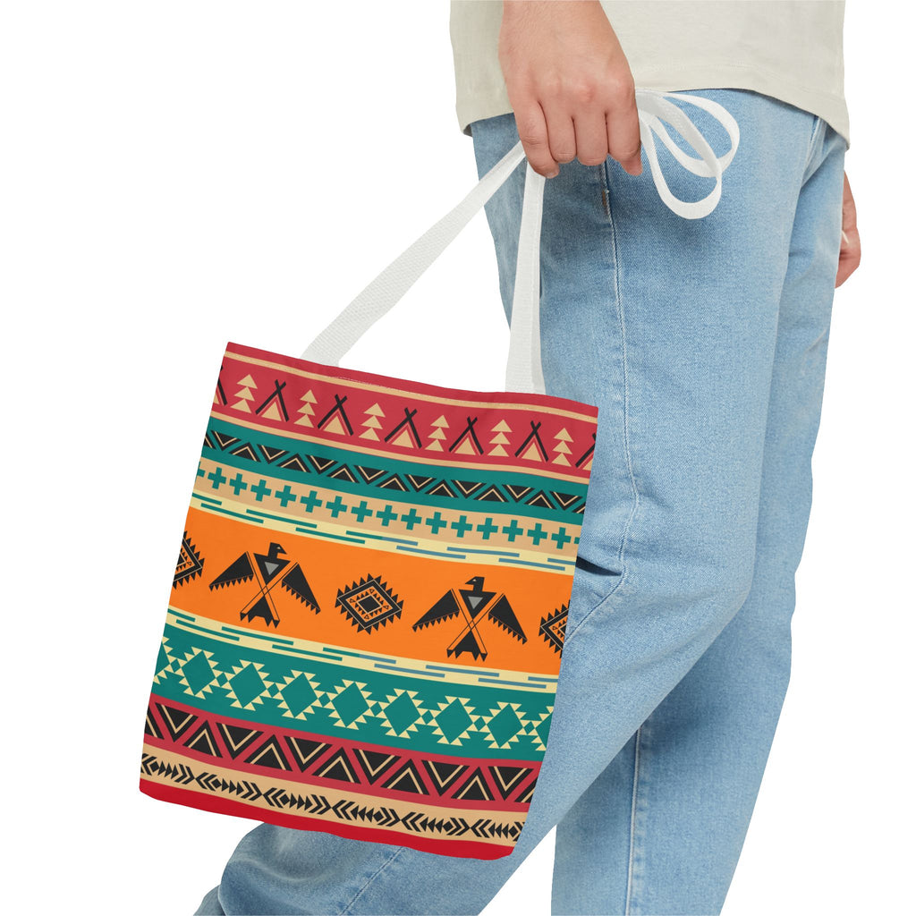 Southwestern Pattern Tote Bag - Native-Inspired Aztec Eagle Print Printify