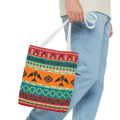 Southwestern Pattern Tote Bag - Native-Inspired Aztec Eagle Print