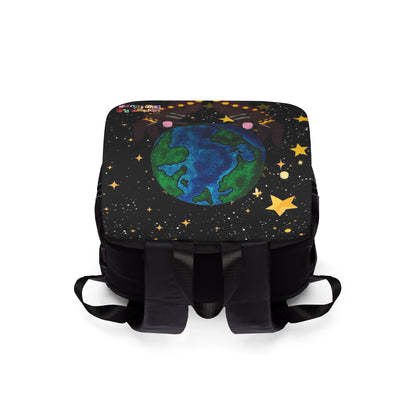 Colorful Earth-Themed Unisex Casual Shoulder Backpack - Perfect for Adventurers