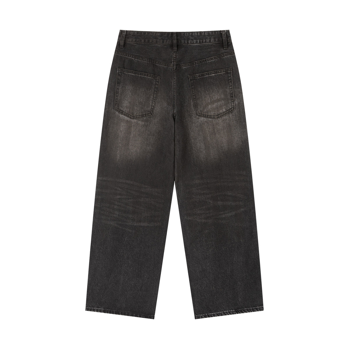 Men's Heavyweight Denim Jeans Featuring Tiger Graphic Art and Washed Finish ODMPOD