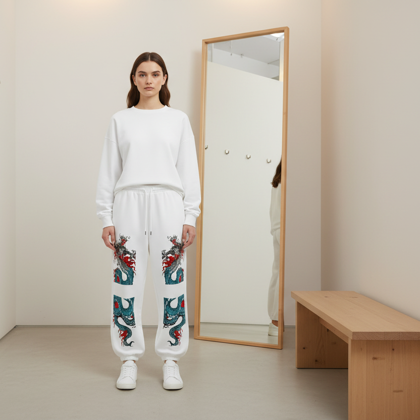 joggers,pants,dragon print