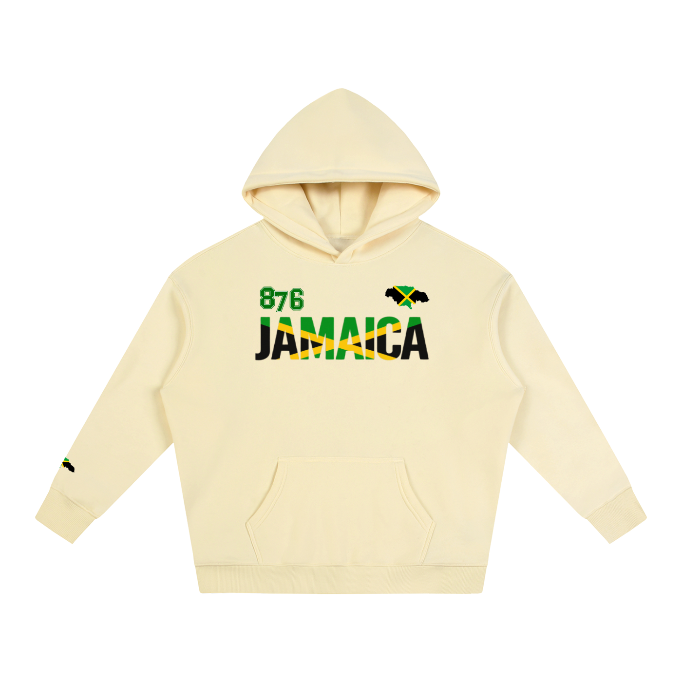 Jamaican Pride and Flag Themed Graphic Fleeced Unisex Hoodie