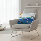 Ocean Adventure Lumbar Pillow - Nautical Marine Decor for Home Printify