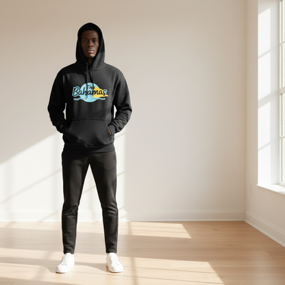 Bahamas Flag Themed Graphic Oversize Fleeced Unisex Hoodie