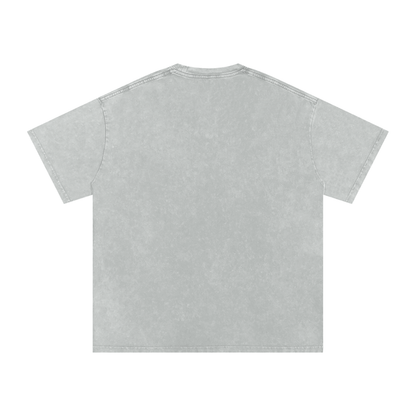 Graffiti Black Art Graphic Snow Washed Oversized Cotton Unisex T-Shirt