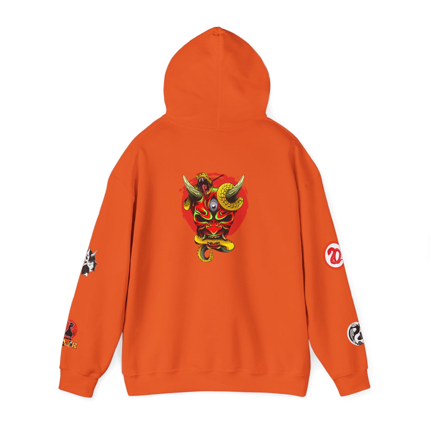 Samurai Menpo Art Hoodie, Japanese Ninja Graphic Unisex Sweatshirt, Warrior Theme Pullover