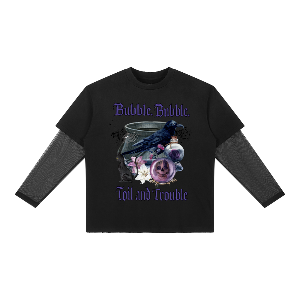 Gothic Raven Art Graphic Unisex Sunfade Layer T-Shirt