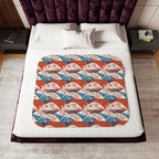 Sherpa Blanket, Asia Inspired Cozy Design Printify