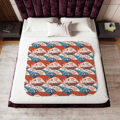 Sherpa Blanket, Asia Inspired Cozy Design