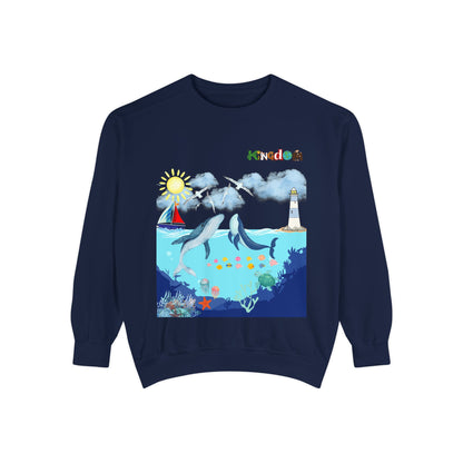 Nautical Animals Unisex Sweatshirt, Underwater Sailor Life Jumper, Sea Creatures Sweater