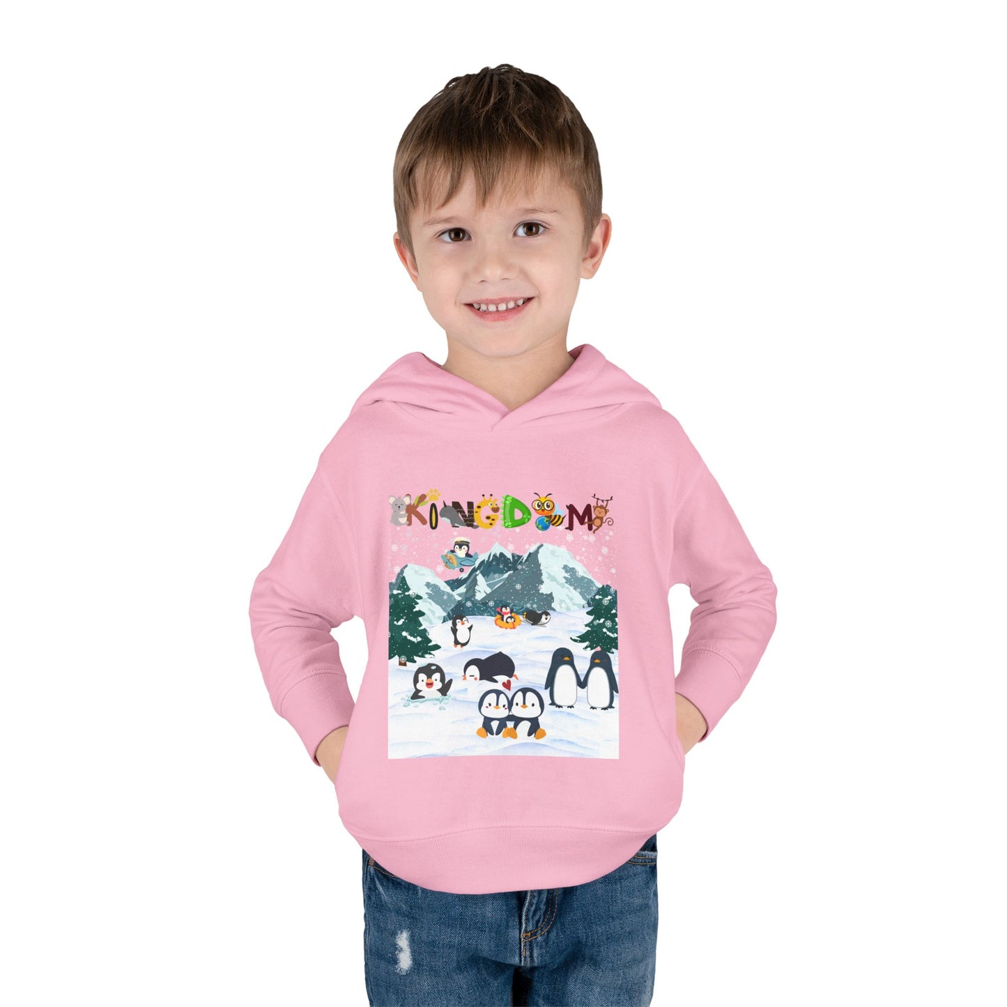 Penguin Toddler Hoodie, Arctic Animals Kids Fleece Sweatshirt, Animal Graphic Children's Pullover