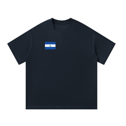 El Salvador Flag Themed Unisex Oversized T-Shirt