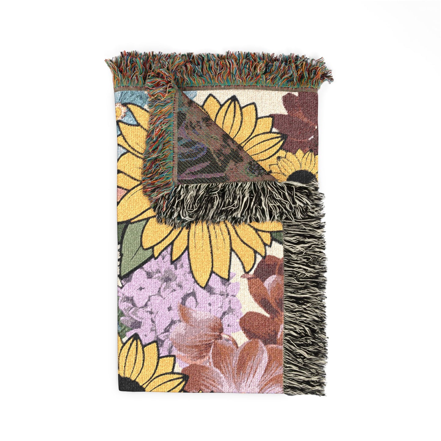 Sunflower Woven Throw Blanket — Cozy Floral Tapestry for Living Room & Gift