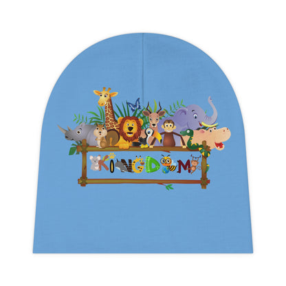 Animal Graphic Baby Beanie, Cute Newborn Hat, Safari Theme Infant Cap, Knit Winter Beanie