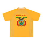 Bolivia Flag Themed Unisex Striped V-Neck Soccer Jersey