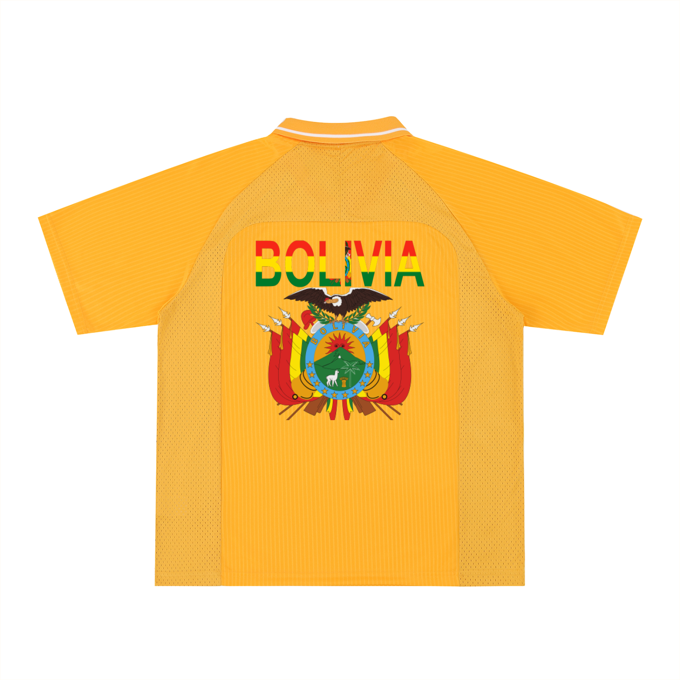 Bolivia Flag Themed Unisex Striped V-Neck Soccer Jersey